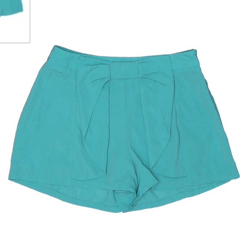 Teal Nanette Lepore bow shorts